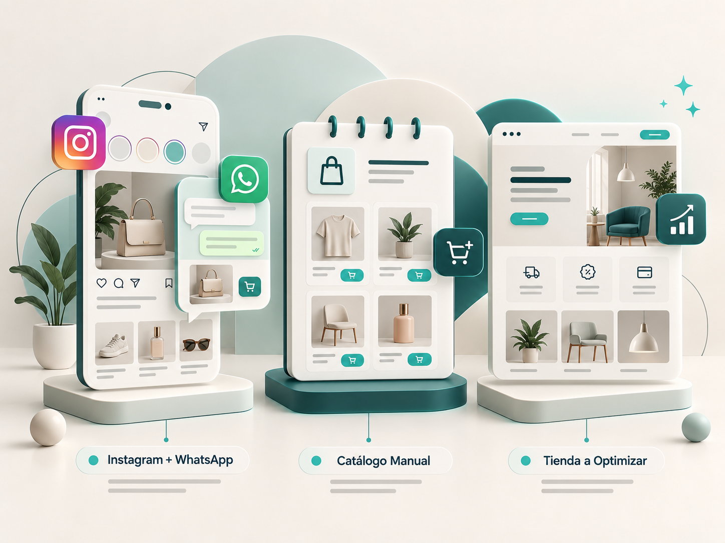 Opciones para crear una tienda online: venta por Instagram y WhatsApp, catálogo manual y tienda a optimizar